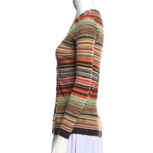 M Missoni multicolored classic ribbed V-neck sweater/cardigan - Picture 2 of 9